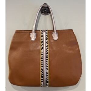 Carla Ferreri Wild Zebra Leather Bag
